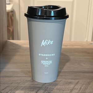 Starbucks limited edition stranger things traveling mug “Mike”